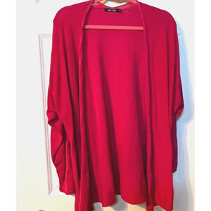 NIC + ZOE Coral Pink Women's Long Back of Chair Layering Sweater Plus Size 2X